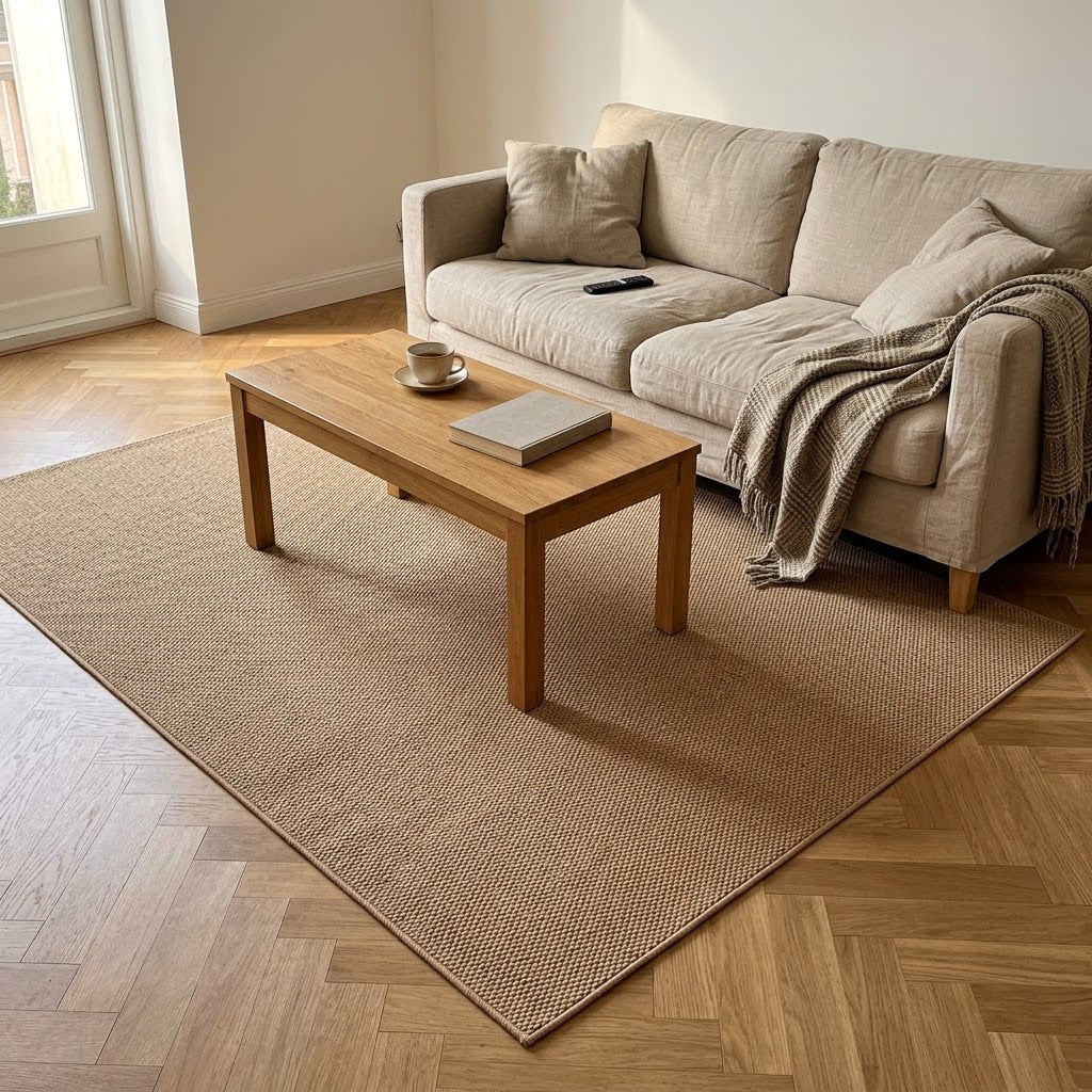 Tapis aspect sisal tressé