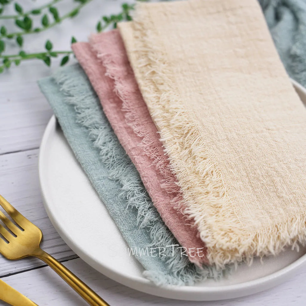 Lot de 12 serviettes en gaze de coton 41×41 cm