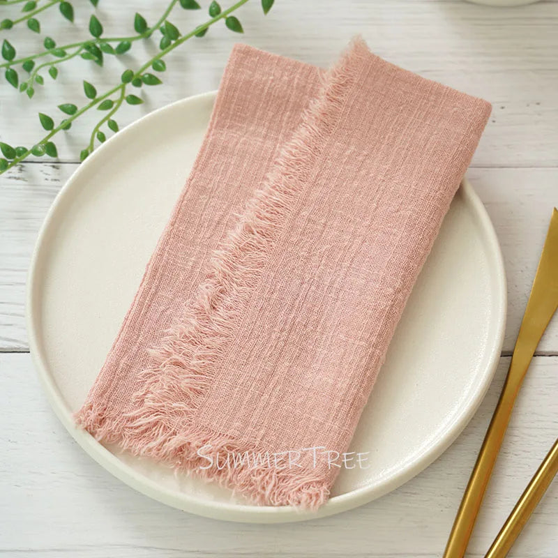 Lot de 12 serviettes en gaze de coton 41×41 cm