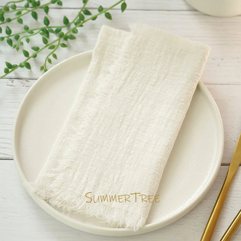 Lot de 12 serviettes en gaze de coton 41×41 cm