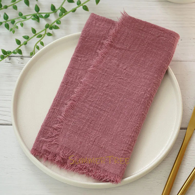 Lot de 12 serviettes en gaze de coton 41×41 cm
