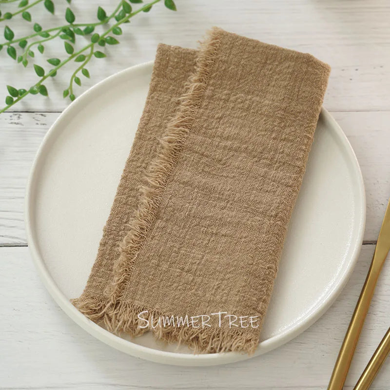 Lot de 12 serviettes en gaze de coton 41×41 cm