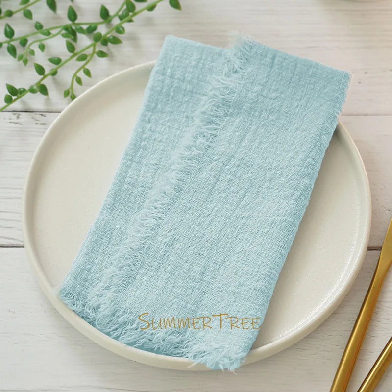Lot de 12 serviettes en gaze de coton 41×41 cm