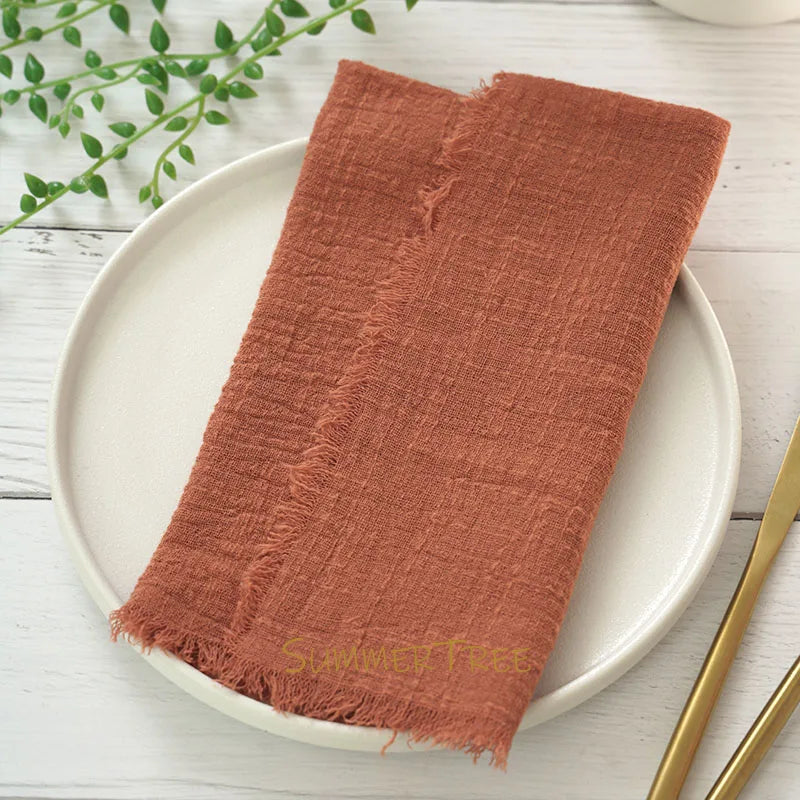 Lot de 12 serviettes en gaze de coton 41×41 cm