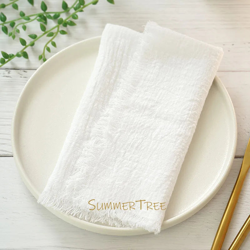 Lot de 12 serviettes en gaze de coton 41×41 cm