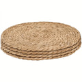 Lot de 4 sets de table ronds en rotin tressé
