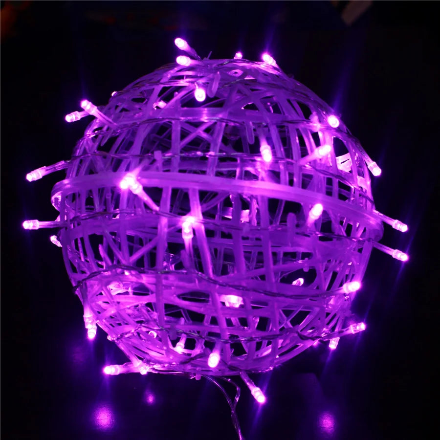 Guirlande lumineuse à boules de rotin tressé