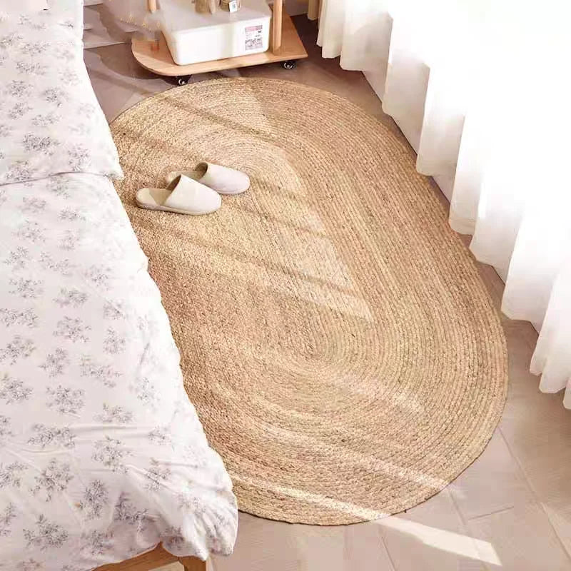 Tapis en jonc tressé à la main
