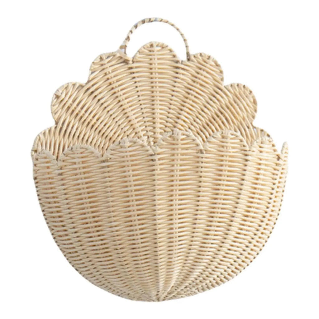 Panier mural en rotin tressé à la main