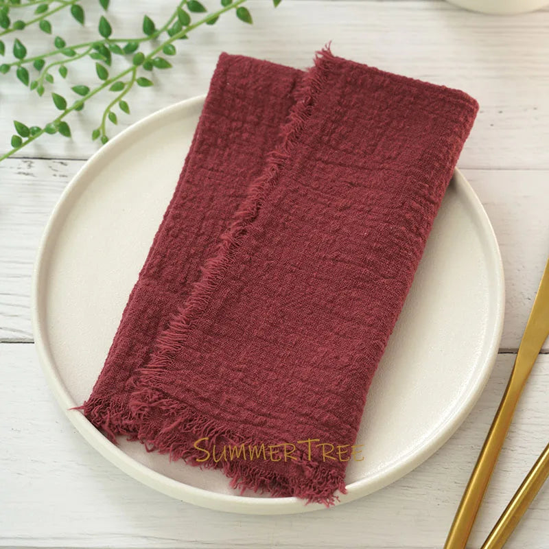 Lot de 12 serviettes en gaze de coton 41×41 cm