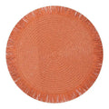 Set de table rond à franges tressé main