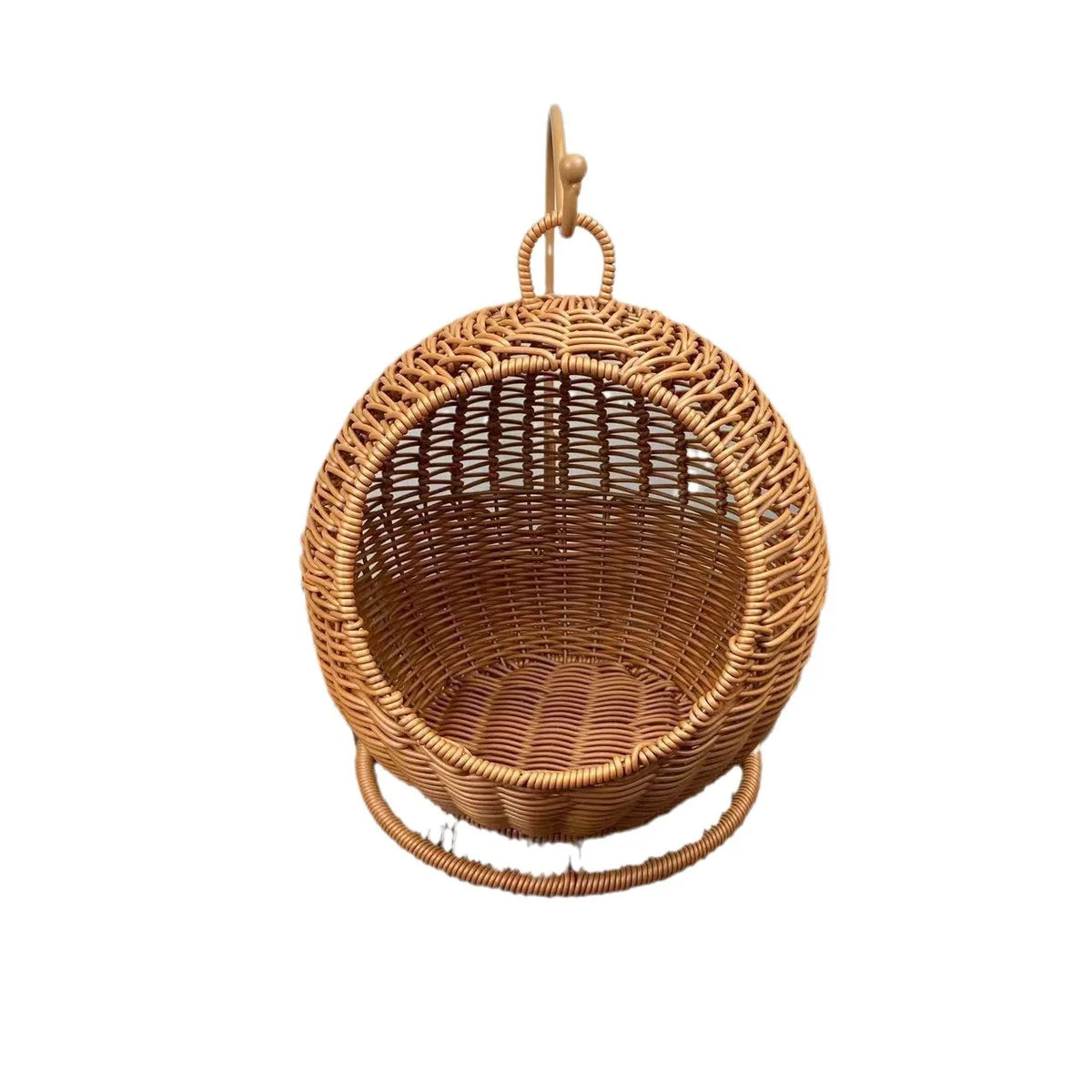 Panier suspendu aspect rotin tressé