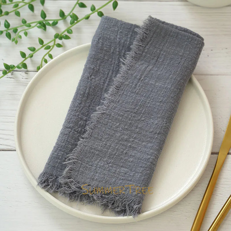 Lot de 12 serviettes en gaze de coton 41×41 cm