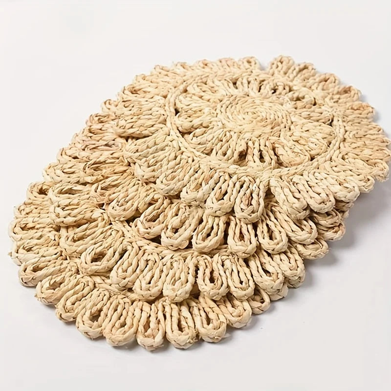 Set de table rond en rotin tressé 30 cm