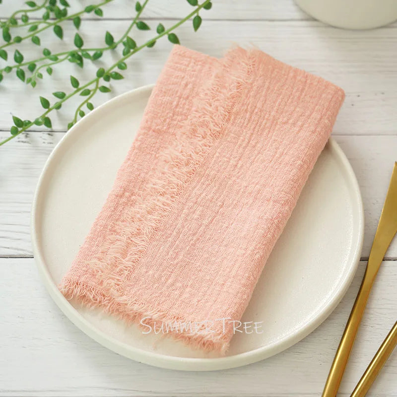Lot de 12 serviettes en gaze de coton 41×41 cm