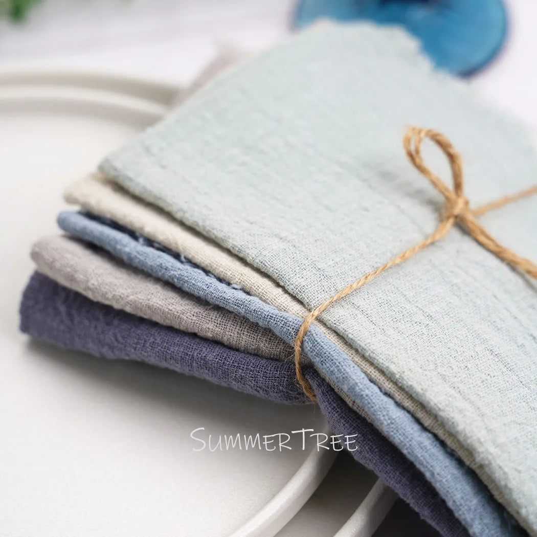 Lot de 12 serviettes en gaze de coton 41×41 cm