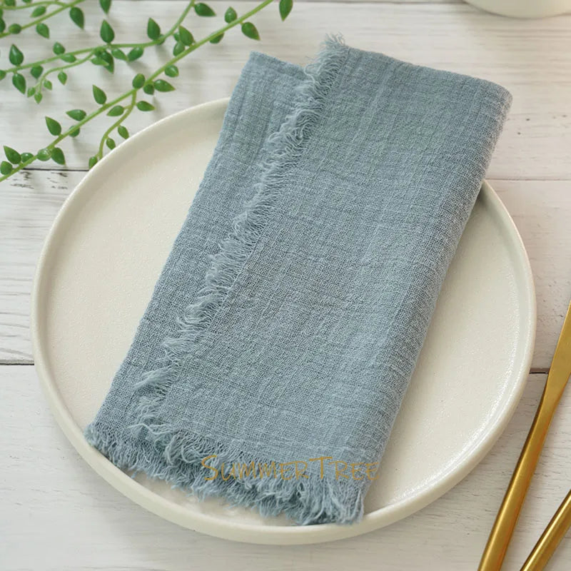 Lot de 12 serviettes en gaze de coton 41×41 cm