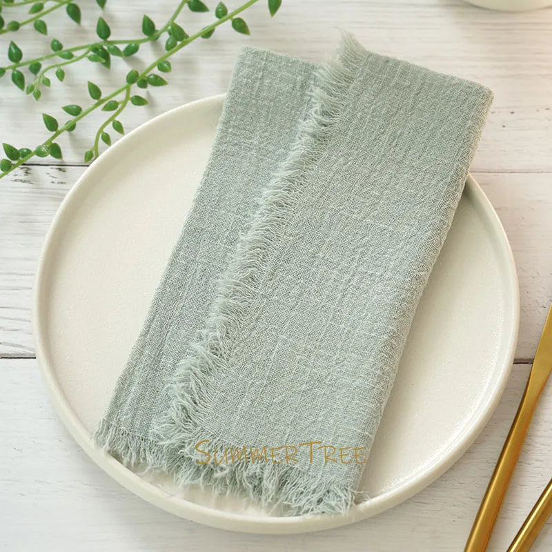 Lot de 12 serviettes en gaze de coton 41×41 cm