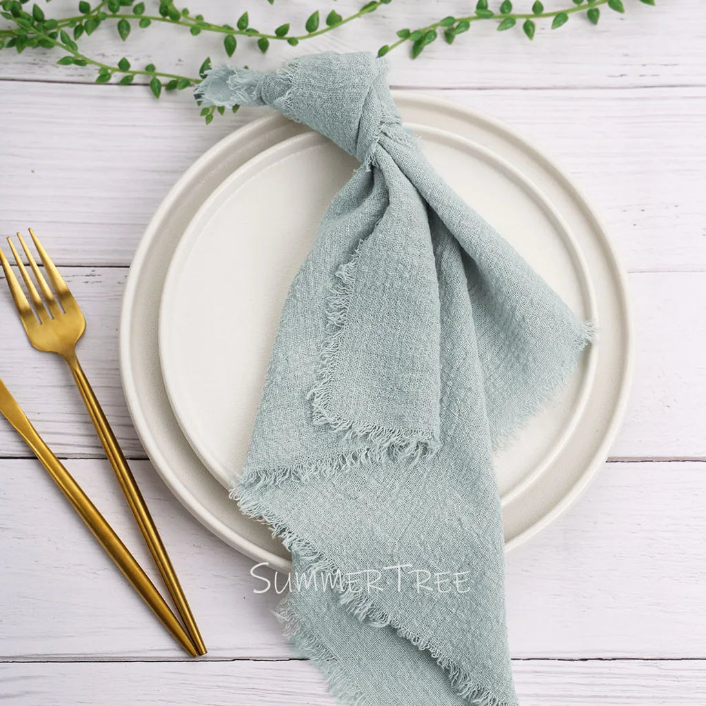 Lot de 12 serviettes en gaze de coton 41×41 cm