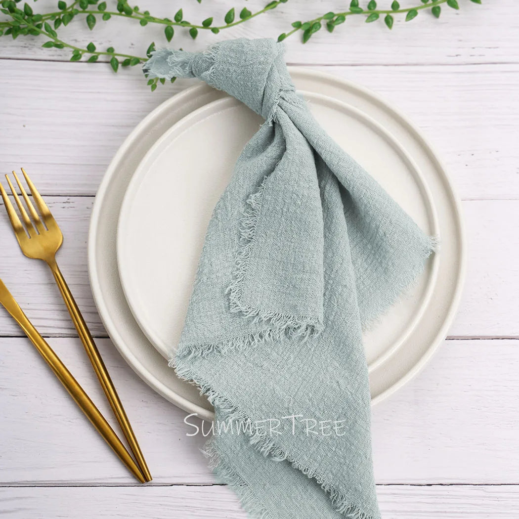 Lot de 12 serviettes en gaze de coton 41×41 cm