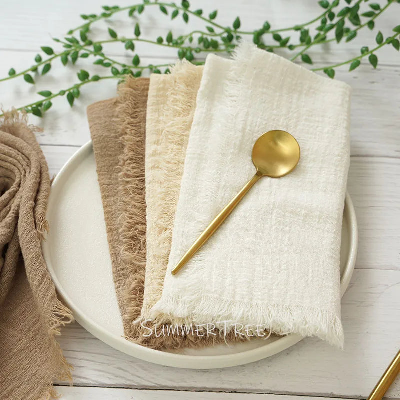 Lot de 12 serviettes en gaze de coton 41×41 cm