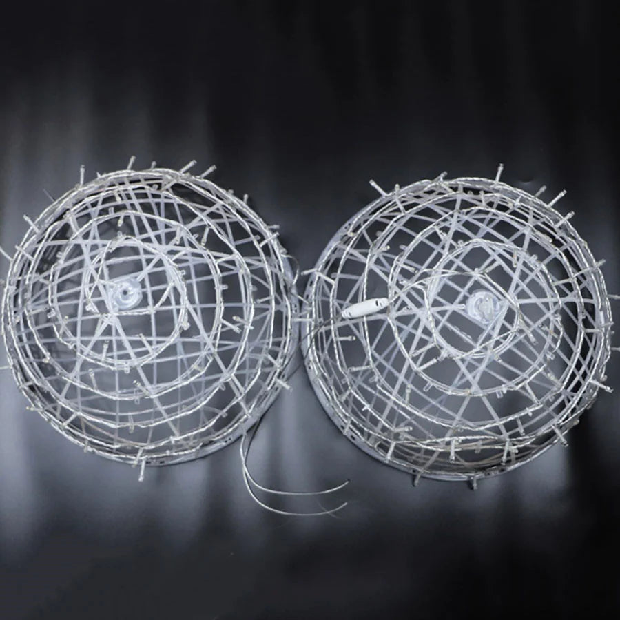 Guirlande lumineuse à boules de rotin tressé