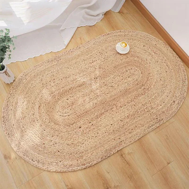 Tapis en jonc tressé à la main