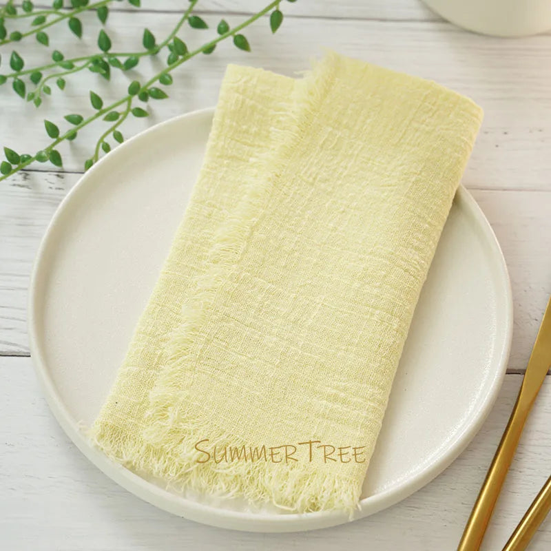 Lot de 12 serviettes en gaze de coton 41×41 cm