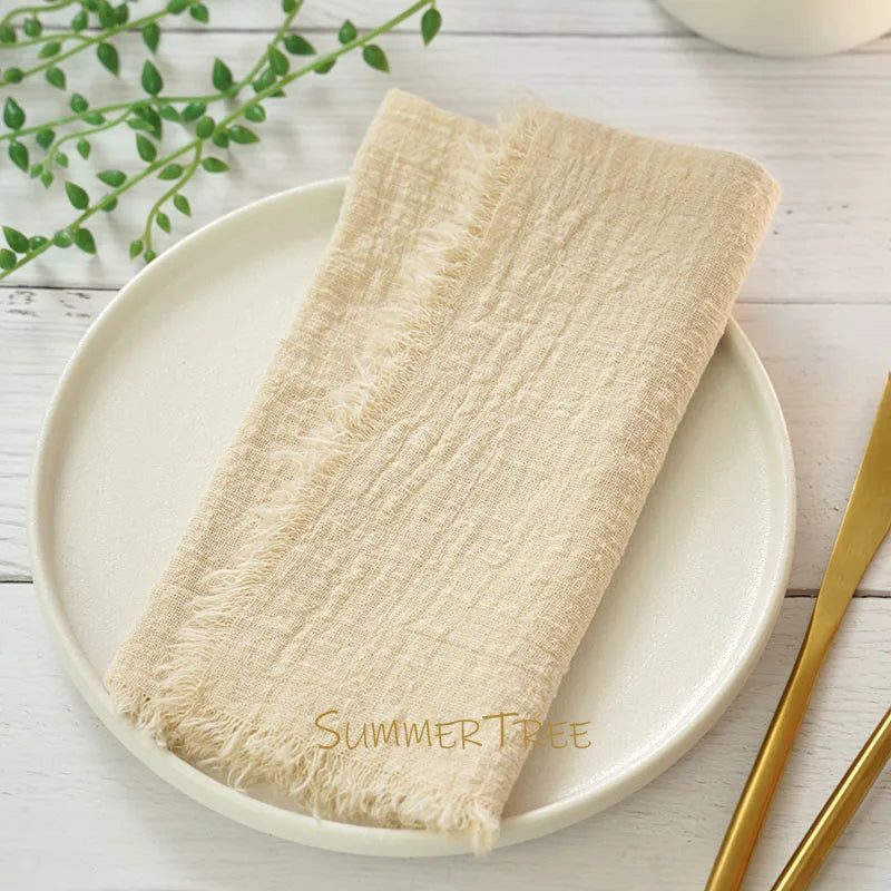 Lot de 12 serviettes en gaze de coton 41×41 cm