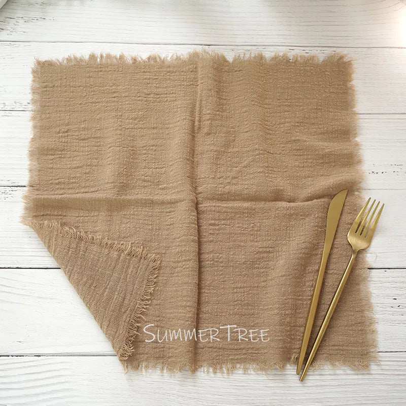 Lot de 12 serviettes en gaze de coton 41×41 cm