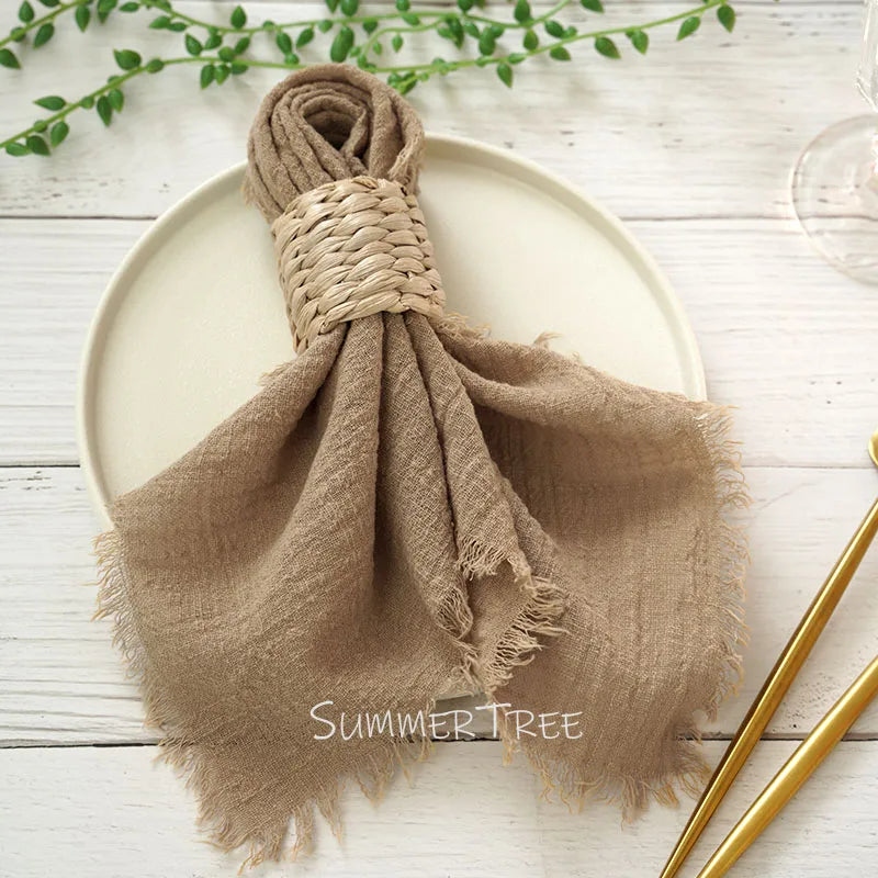 Lot de 12 serviettes en gaze de coton 41×41 cm