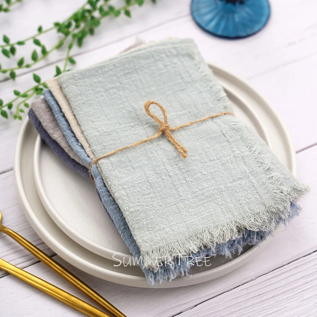 Lot de 12 serviettes en gaze de coton 41×41 cm