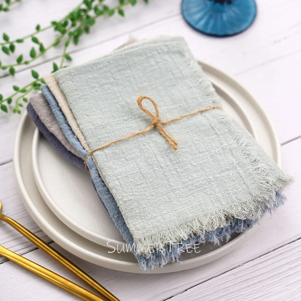 Lot de 12 serviettes en gaze de coton 41×41 cm