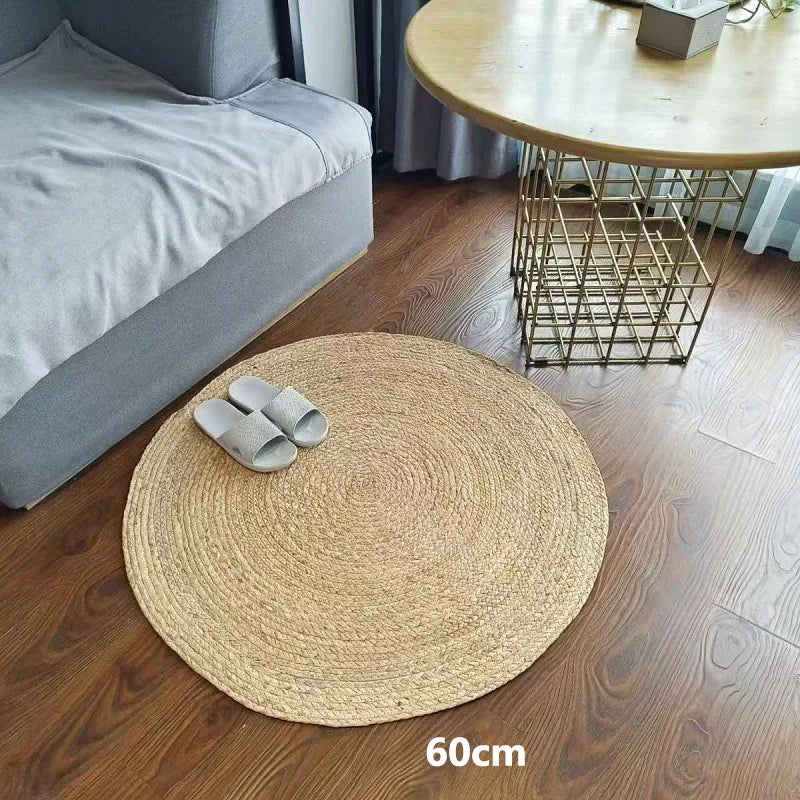 Tapis en jonc tressé à la main