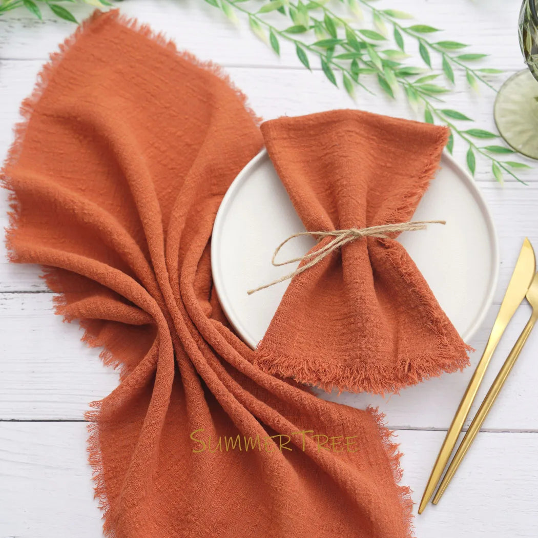Lot de 12 serviettes en gaze de coton 41×41 cm