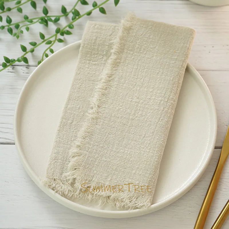 Lot de 12 serviettes en gaze de coton 41×41 cm